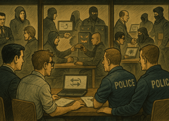 Cybersecurity specialist and law enforcement analyzing the internals of cybercriminal groups through the lens of Williamson's Transaction Costs Theory.